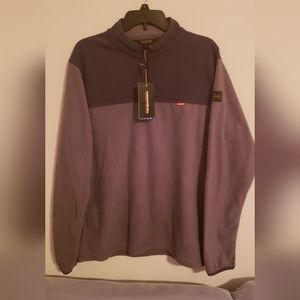 Hawke & Co 1/4 Zip Fleece Pullover Mens Size Large Gray